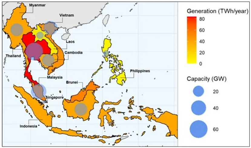 Analyse og udsigt til flydende solcellemarked i 10 ASEAN-lande